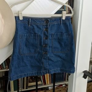 Blue Denim Mini Skirt